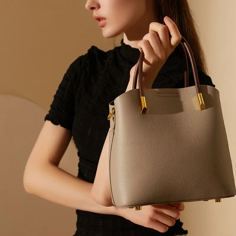 Bolsa Bucket Feminina Luxo – Couro Legítimo Designer