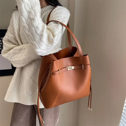 Bolsa Bucket Vintage Oversized – Charme Retrô com Espaço e Estilo