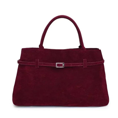 Bolsa Tote Suede Fivela Luxo Casual