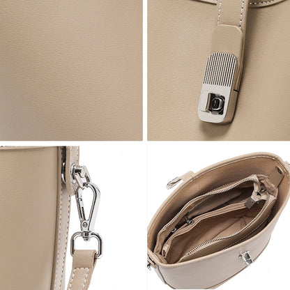 Women's Genuine Leather Bucket Bag
