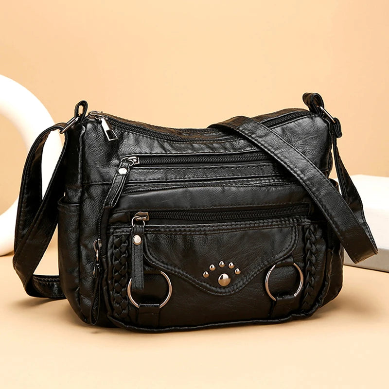 Kit Bolsas Femininas “Many Pocket” – Tote Grande com Crossbody Multi-Bolsos para Dia & Viagem