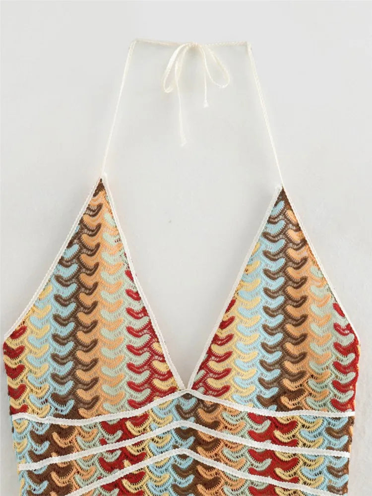 Vestido Crochet Breeze – Elegância com Toque Sofisticado