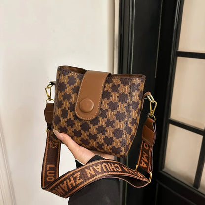 Bolsa Feminina Bucket Versátil Tote/Transversal – Grande Capacidade & Estilo Dia-a-Noite