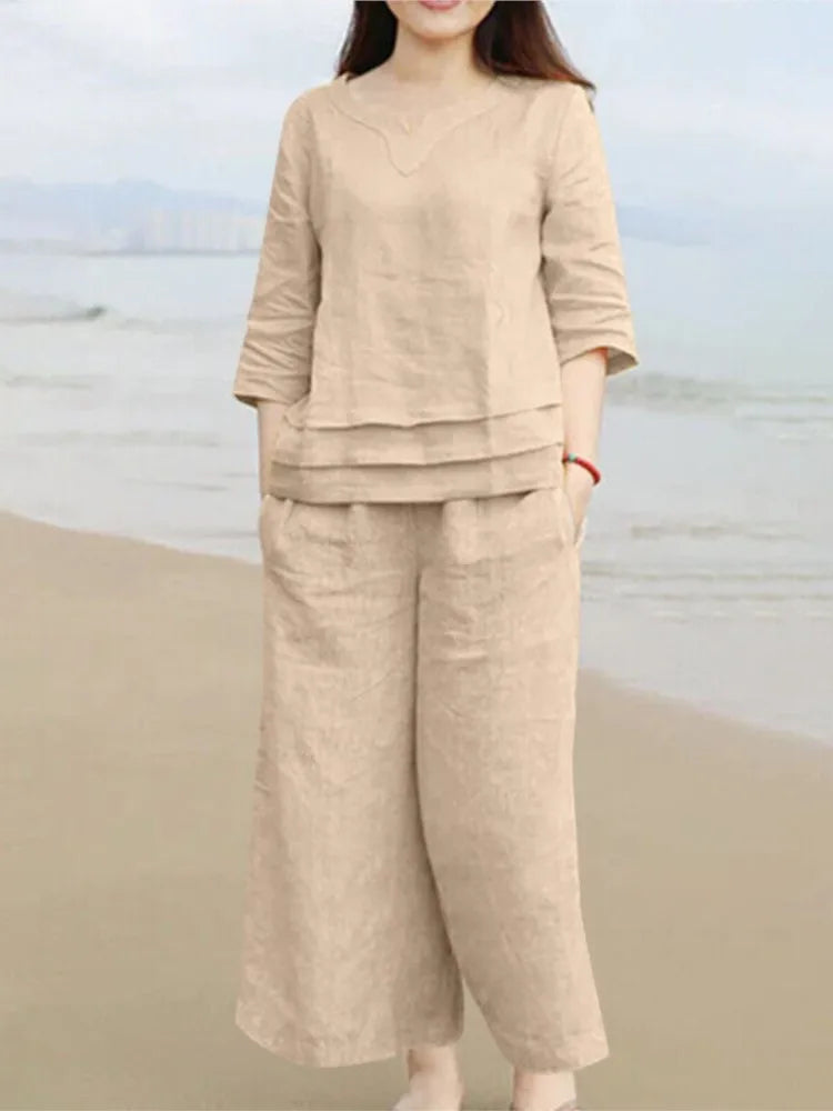 Conjunto Linen Casual – Conforto & Elegância Natural