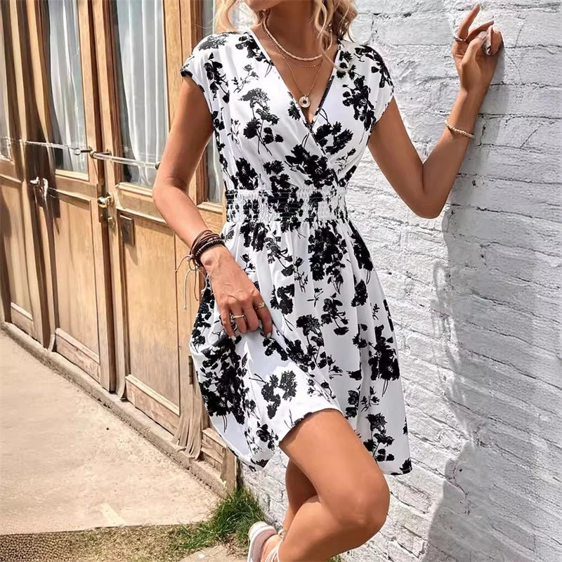 Vestido Floral Midi – Doçura & Estilo