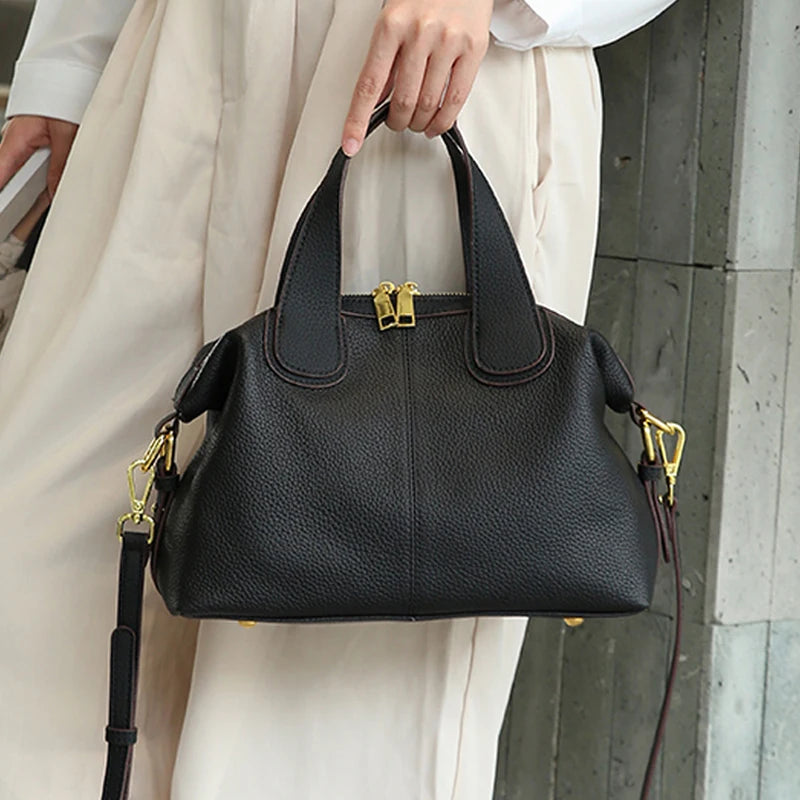 Women's Genuine Leather Handbag – Vintage Crossbody &amp; Shoulder Bag