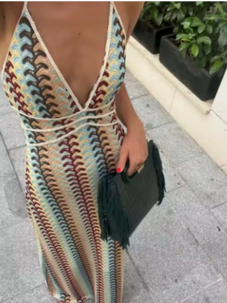 Vestido Crochet Breeze – Elegância com Toque Sofisticado