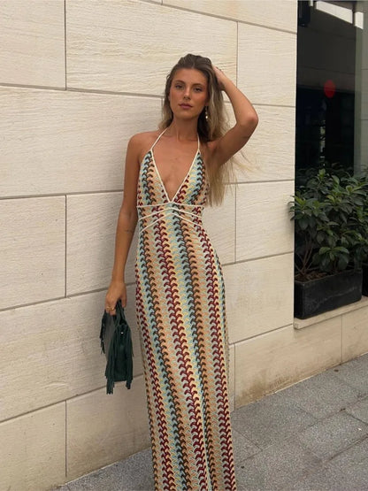 Vestido Crochet Breeze – Elegância com Toque Sofisticado