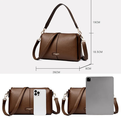 Bolsa Feminina de Couro Legítimo – Designer Luxury Shoulder & Crossbody