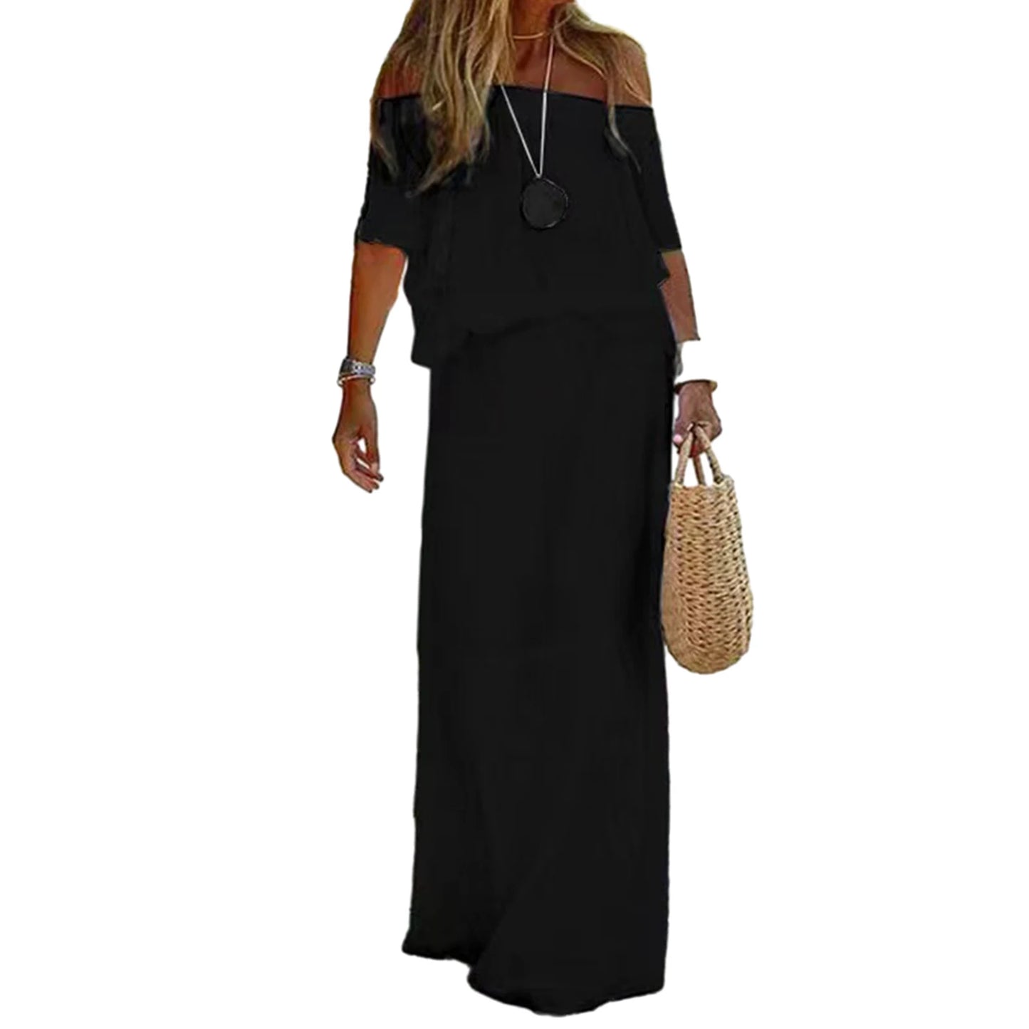 Vestido Branco Boho Elegante – Maxi Decote V com Ajuste Lace-Up