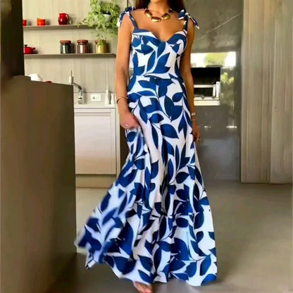 Vestido Summer Breeze – Estampa Vibrante e Elegância Longa