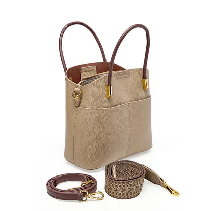 Bolsa Bucket Feminina Luxo – Couro Legítimo Designer