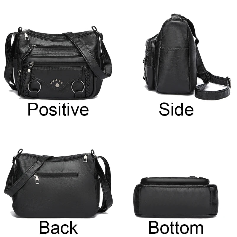Kit Bolsas Femininas “Many Pocket” – Tote Grande com Crossbody Multi-Bolsos para Dia & Viagem