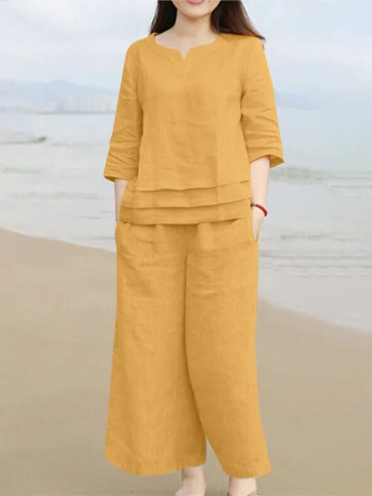 Conjunto Linen Casual – Conforto & Elegância Natural