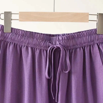 Conjunto Cotton-Linen Modern – Top & Calça Wide Leg 2-Peças