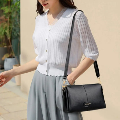 Bolsa Feminina de Couro Legítimo – Designer Luxury Shoulder & Crossbody