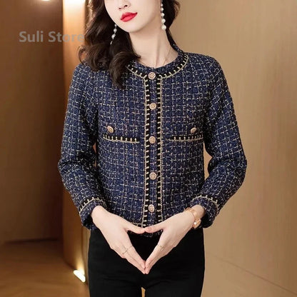 Elegant Slim Jacket with Lace – Small Fragrance Style