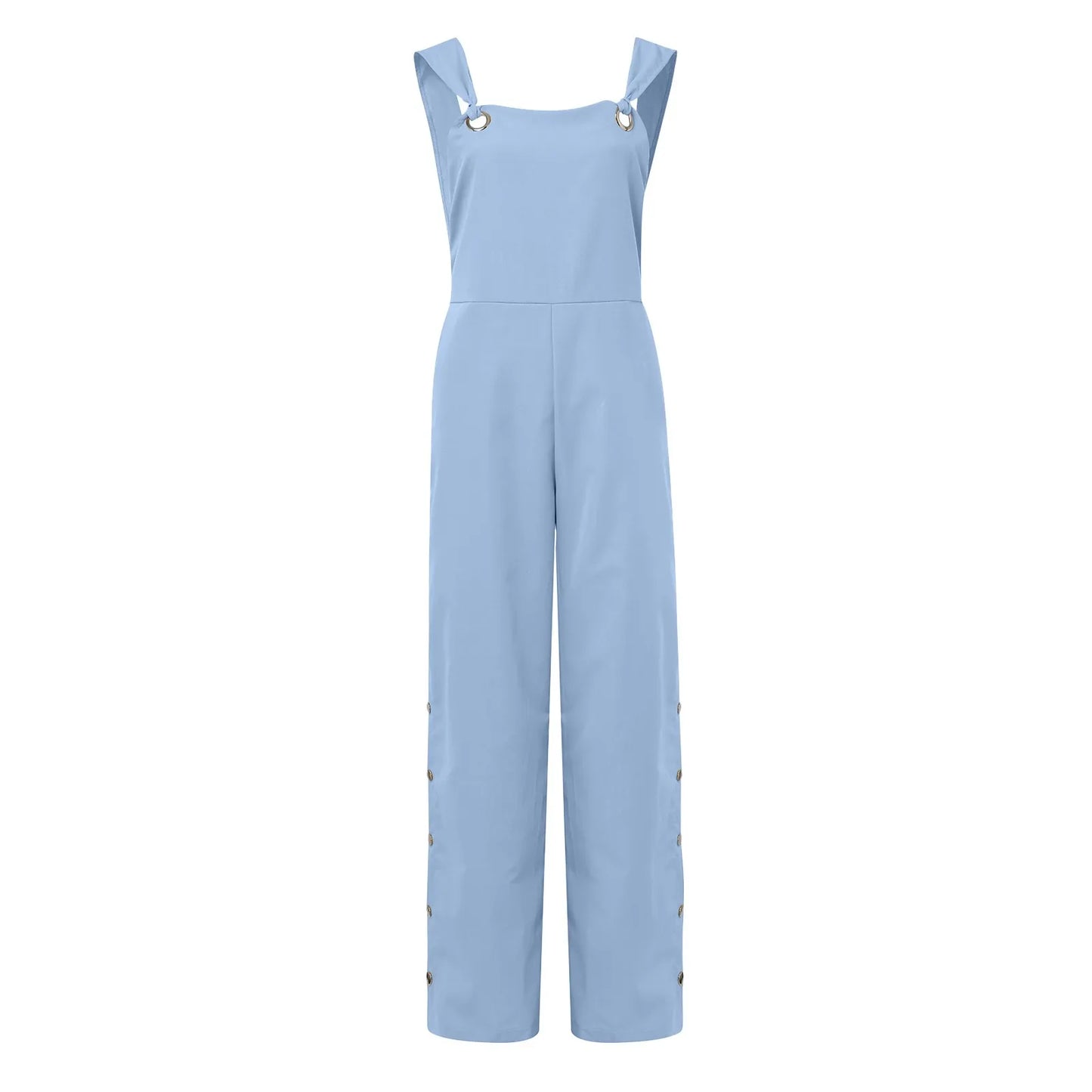 Macacão Feminino de Verão – Sem Mangas com Pernas Amplas