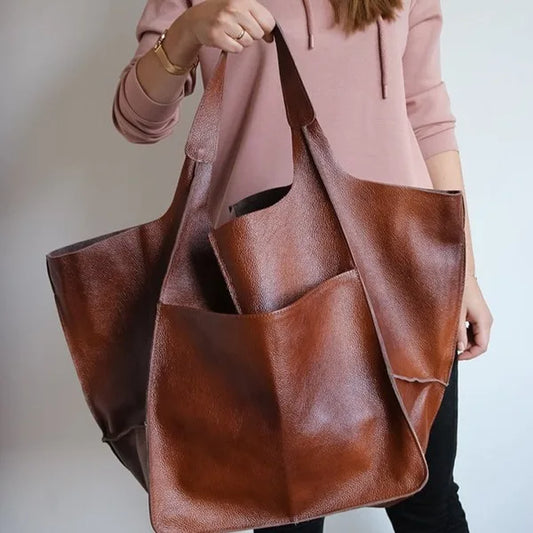 Bolsa Tote Feminina Soft – Grande Capacidade & Estilo Retrô
