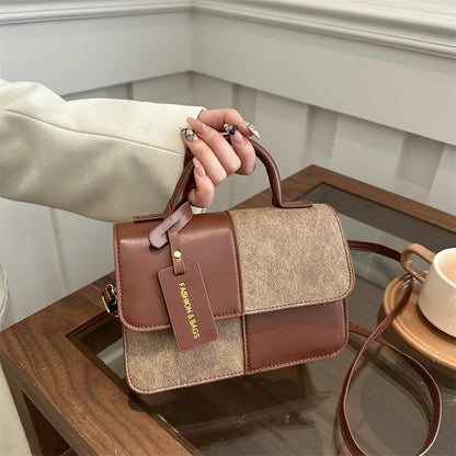 Bolsa Feminina Elegante com Padrão Geométrico – Tote & Crossbody