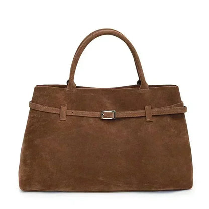 Bolsa Tote Suede Fivela Luxo Casual