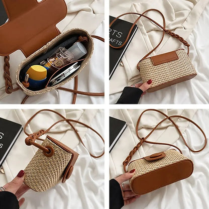 Bolsa Rattan Boho – Charme Natural e Estilo Versátil para Verão & Vida Urbana