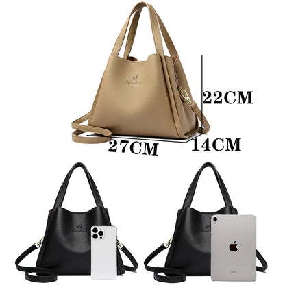 Bolsa Feminina Couro  – Grande Capacidade Tote & Crossbody