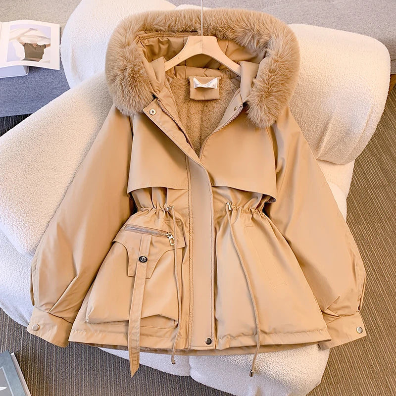 Winter Luxe Coat – Premium Fleece & Defined Waist