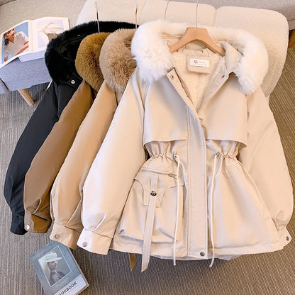 Winter Luxe Coat – Premium Fleece & Defined Waist