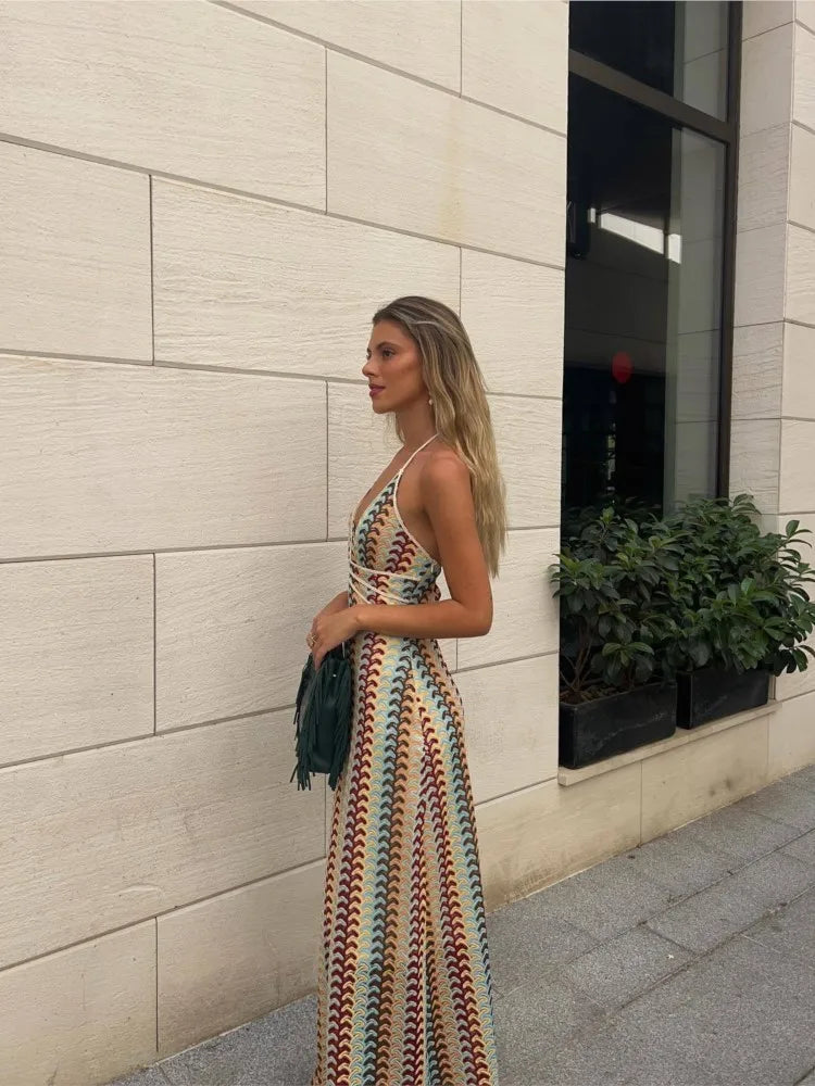 Vestido Crochet Breeze – Elegância com Toque Sofisticado