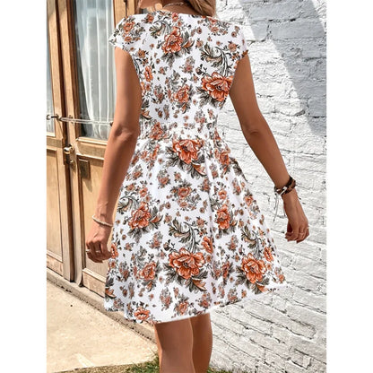 Vestido Floral Midi – Doçura & Estilo