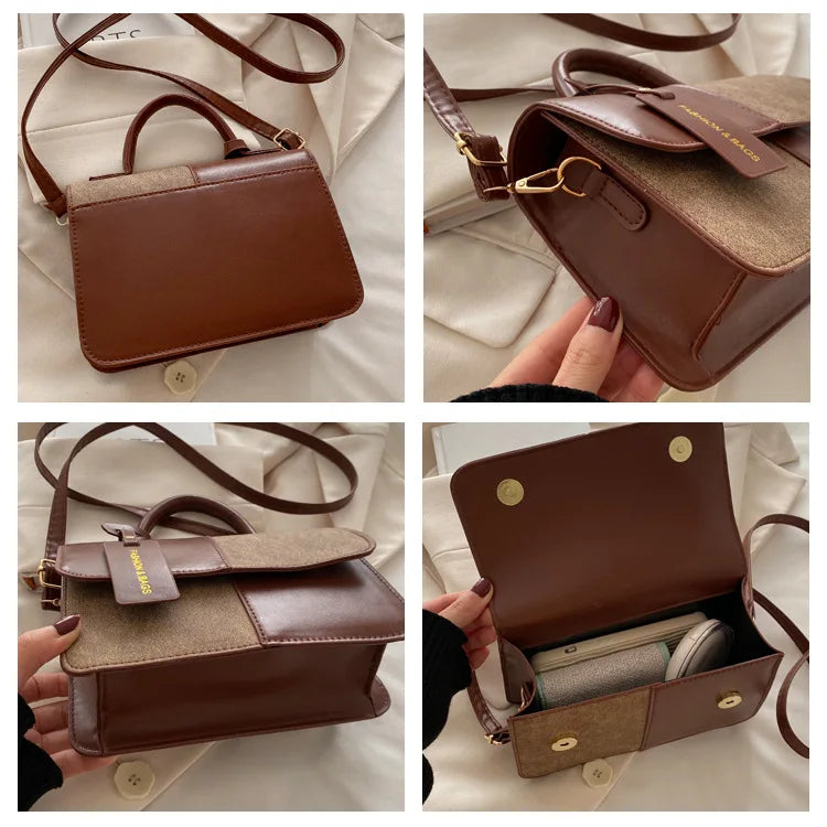 Bolsa Feminina Elegante com Padrão Geométrico – Tote & Crossbody