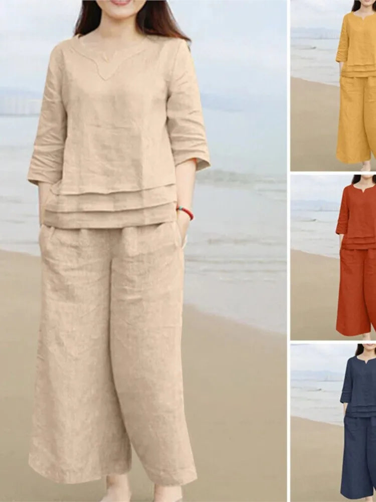 Conjunto Linen Casual – Conforto & Elegância Natural