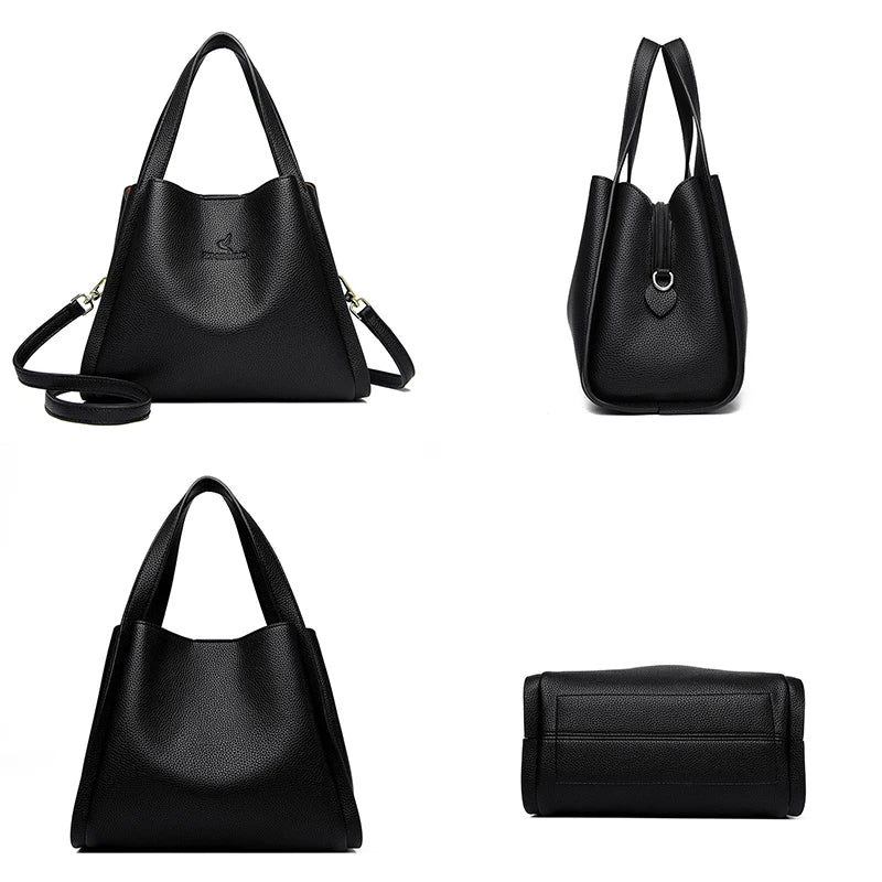 Bolsa Feminina Couro  – Grande Capacidade Tote & Crossbody