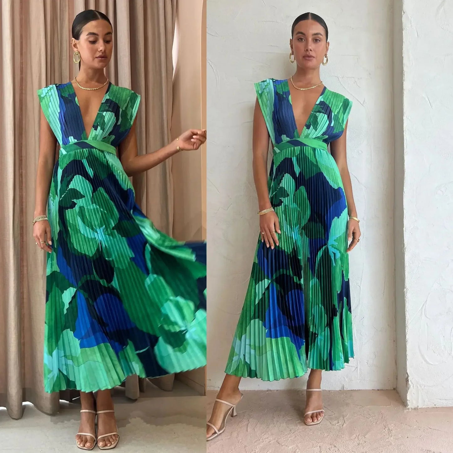 Vestido Pleated Summer – Elegância Casual & Versátil