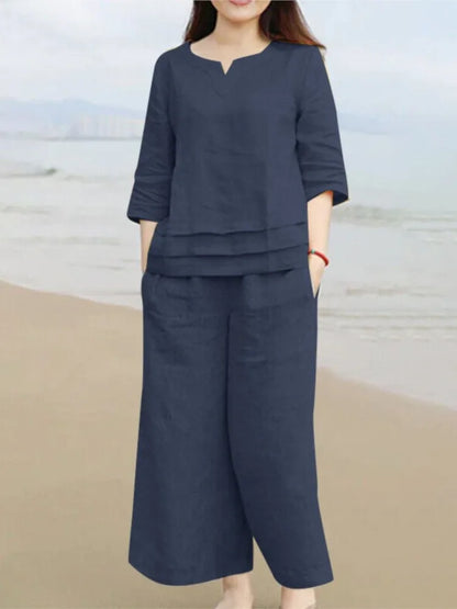 Conjunto Linen Casual – Conforto & Elegância Natural