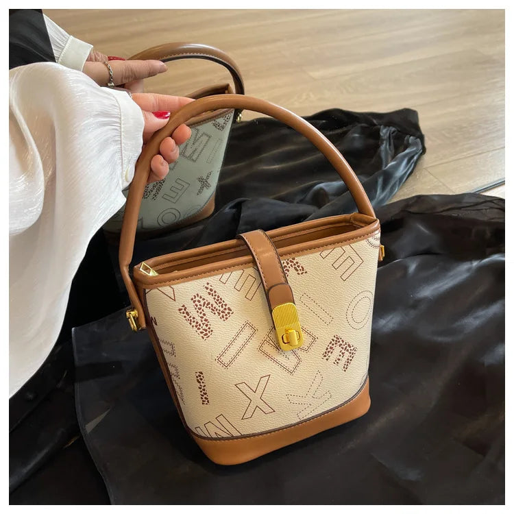 Bolsa Bucket Estampada “Autumn” – Versátil Dia & Noite