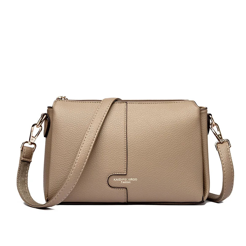 Bolsa Feminina de Couro Legítimo – Designer Luxury Shoulder & Crossbody