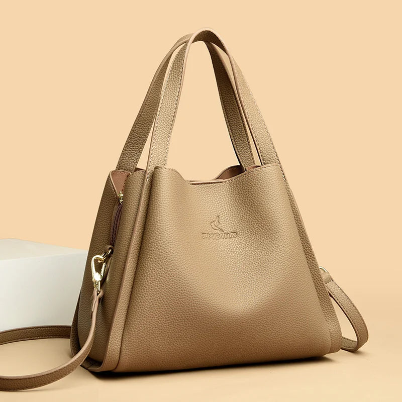 Bolsa Feminina Couro  – Grande Capacidade Tote & Crossbody