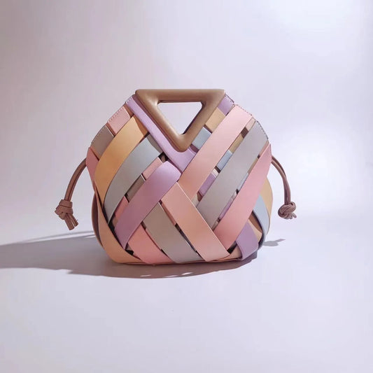 Bolsa Feminina Trançada com Fecho Magnético – Crossbody & Shoulder