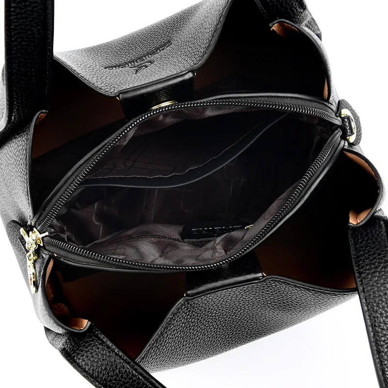 Bolsa Feminina Couro  – Grande Capacidade Tote & Crossbody