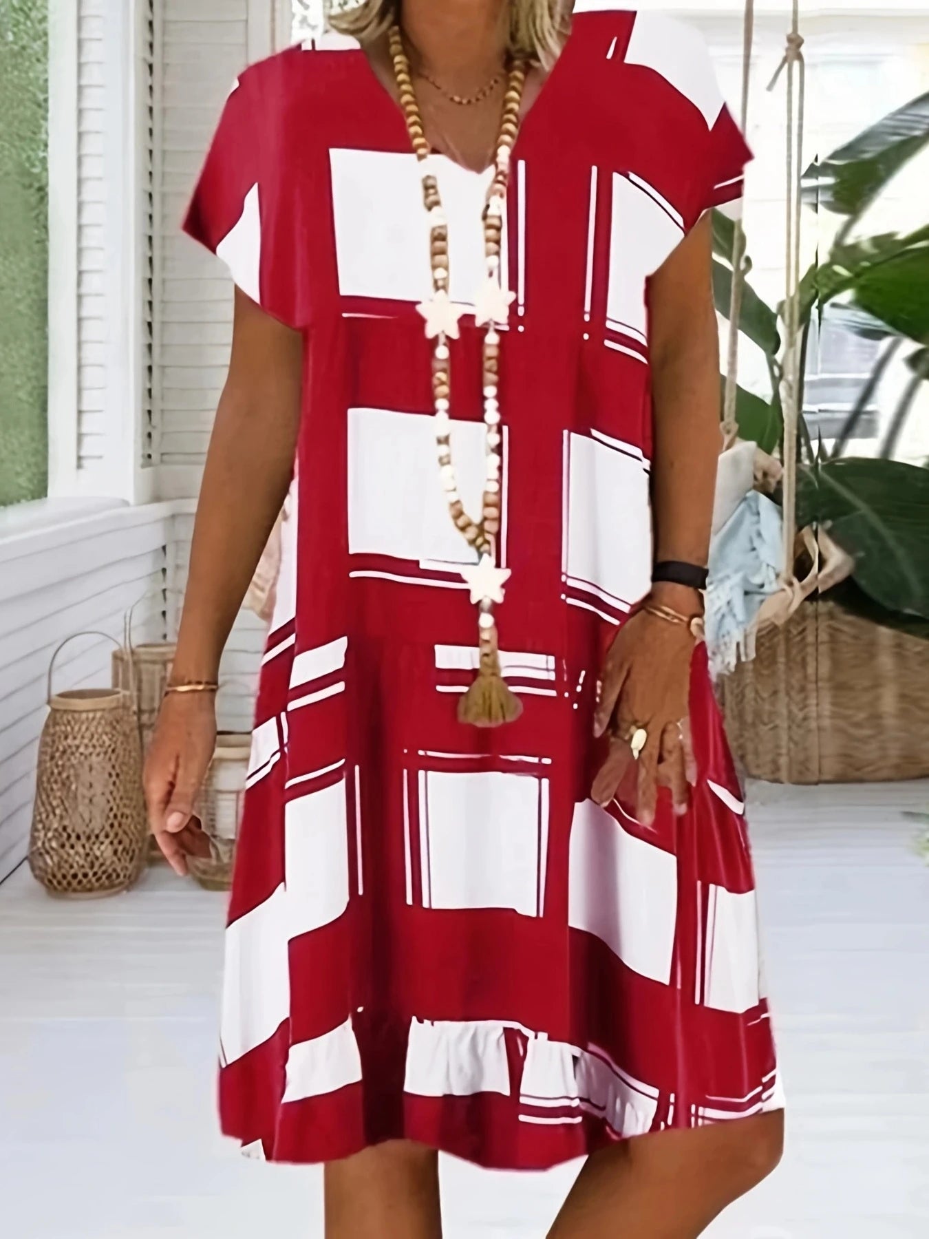 Vestido Geo Summer – Estilo & Leveza