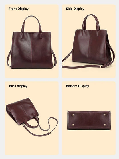 Bolsa Zency em Couro Legítimo – Shopper & Crossbody Vintage