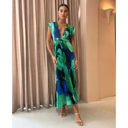 Vestido Pleated Summer – Elegância Casual & Versátil