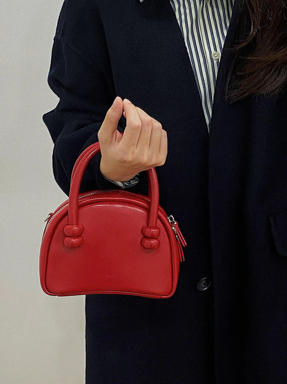 Bolsa Feminina Boston Vermelha 2024 – Tote/Transversal Estilo Unissex com Design Retro