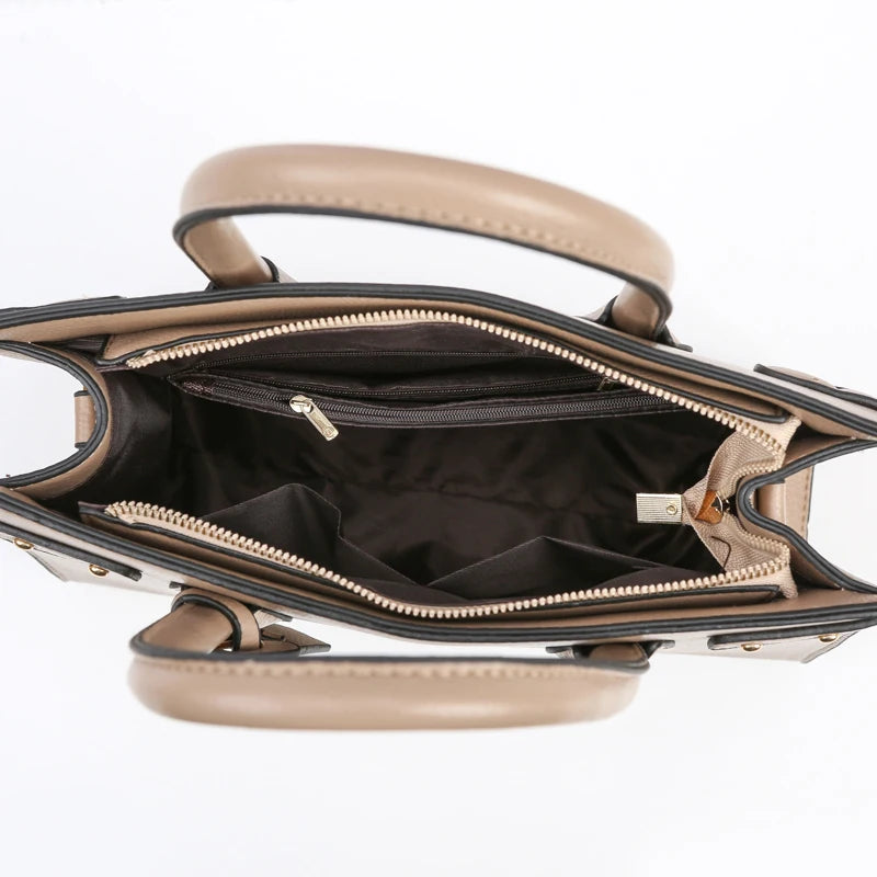 Bolsa Feminina Clássica Multifuncional em Couro Sintético – Ombro, Transversal e Messenger