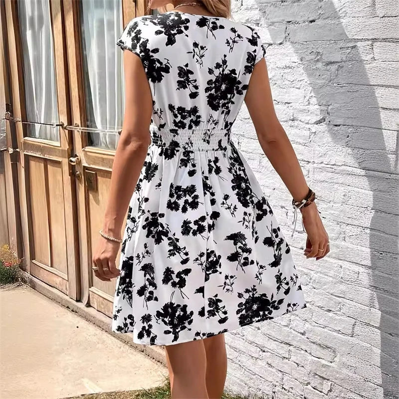 Vestido Floral Midi – Doçura & Estilo