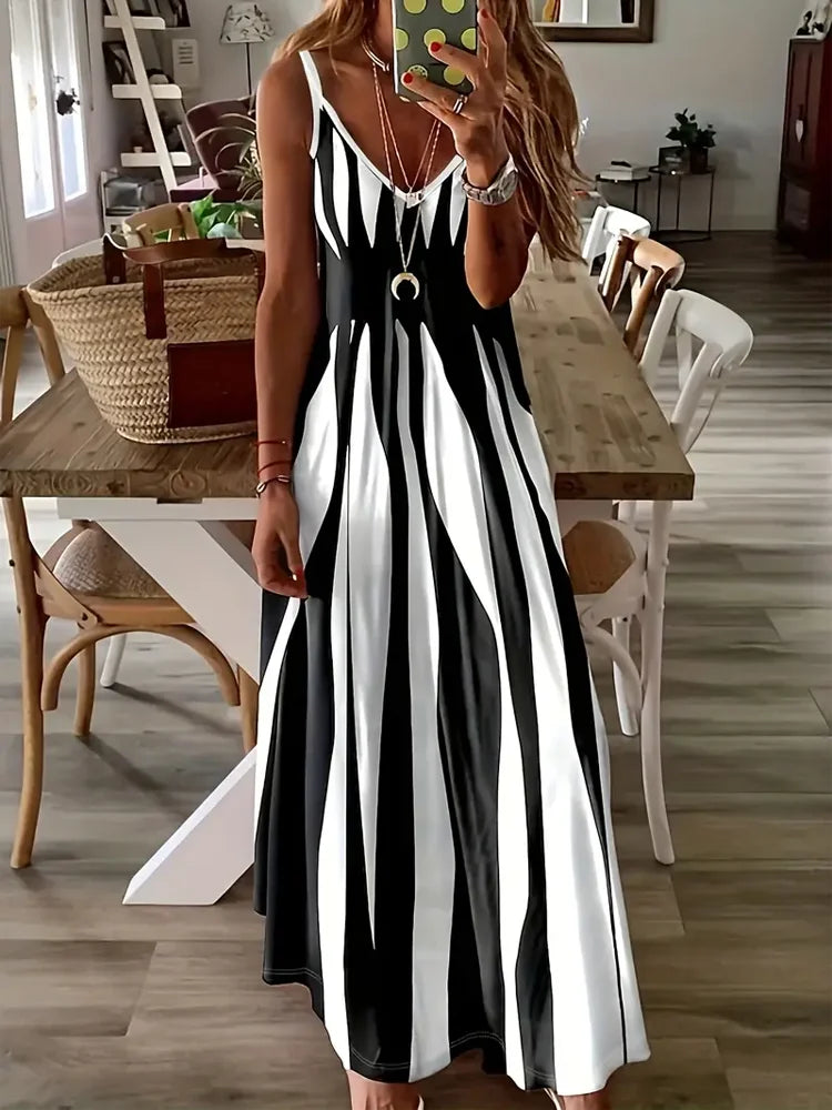 Vestido Abstract Maxi – Arte & Leveza