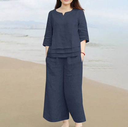 Conjunto Linen Casual – Conforto & Elegância Natural