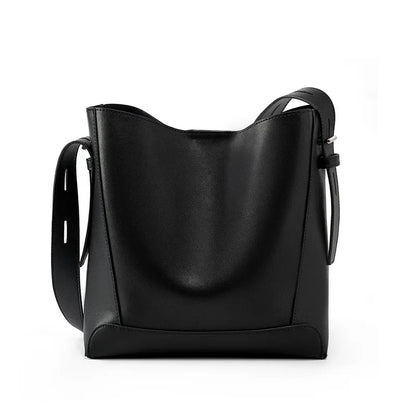 Bolsa Feminina Shoulder em Couro Legítimo – Grande Capacidade